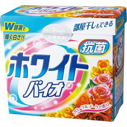 Nihon Стиральный порошок с кондиционером &quot;White Bio Plus Antibacterail&quot; с цветочным ароматом  0,8 кг
