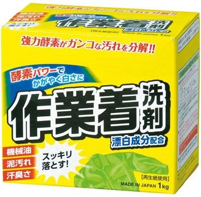 Mitsuei Мощный стиральный порошок с ферментами и отбеливателем для сильных загрязнений 1 кг