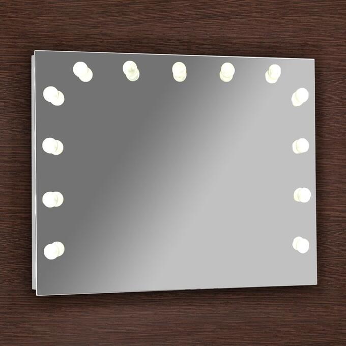 Зеркало, гримёрное, настенное, 13 лампочек, 90х70 см