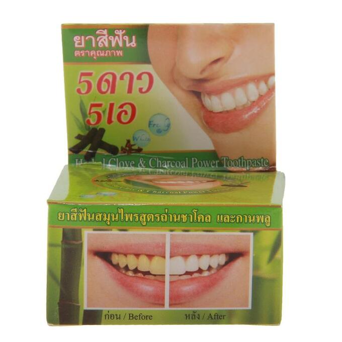 Зубная паста Herbal Clove &amp; Charcoal Power Toothpaste с бамбуковым углем, 25 г