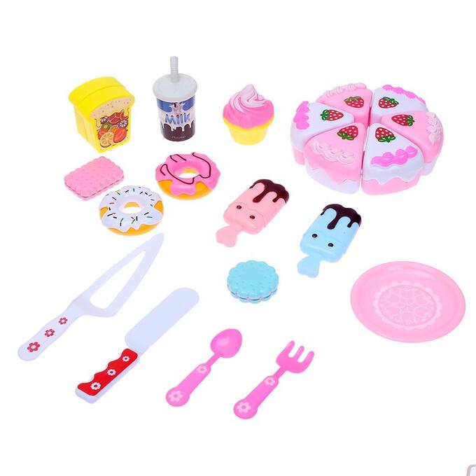 СИМА-ЛЕНД Игровой набор продуктов «Тортик», с посудой