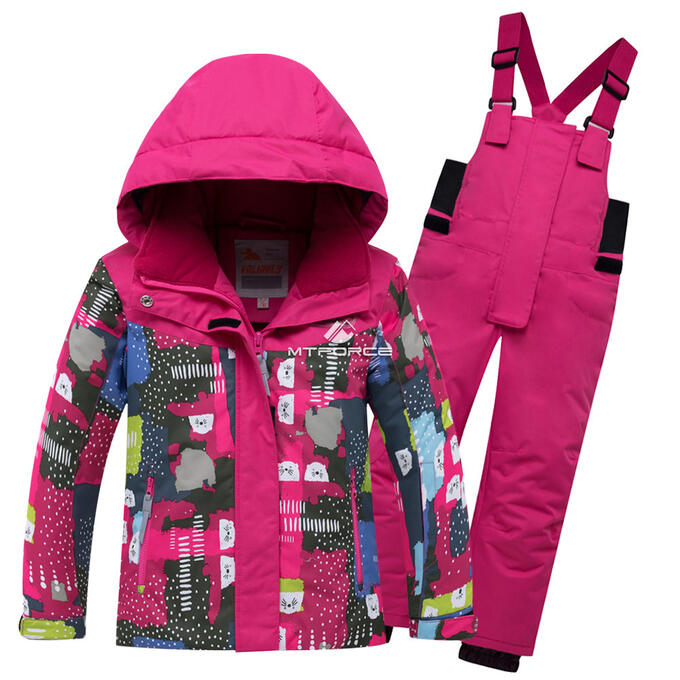 Детский зимний горнолыжный костюм розового цвета