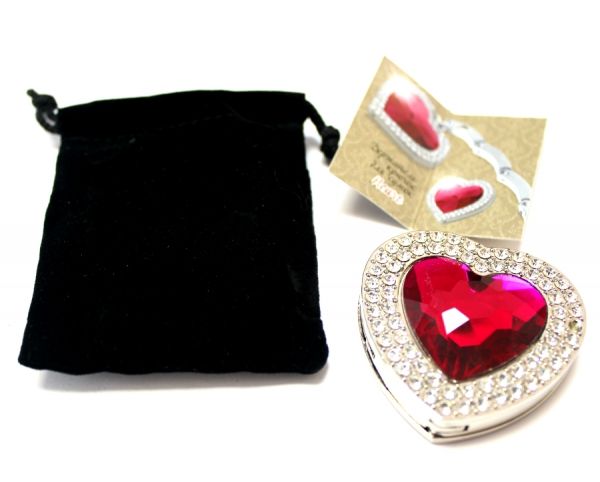 Держатель-крючок для сумок Heart (Сердце) (ярко розовое)
