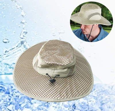 Шляпа Evaporative Cooling Bucket Hat Arctic Hat UV Protection Sunscreen Cooling Summer