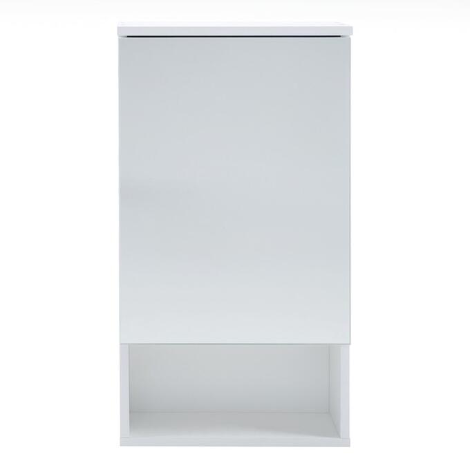 Клик Мебель Зеркало-шкаф Вега 5002 белое, 50 х 13,6 х 70 см