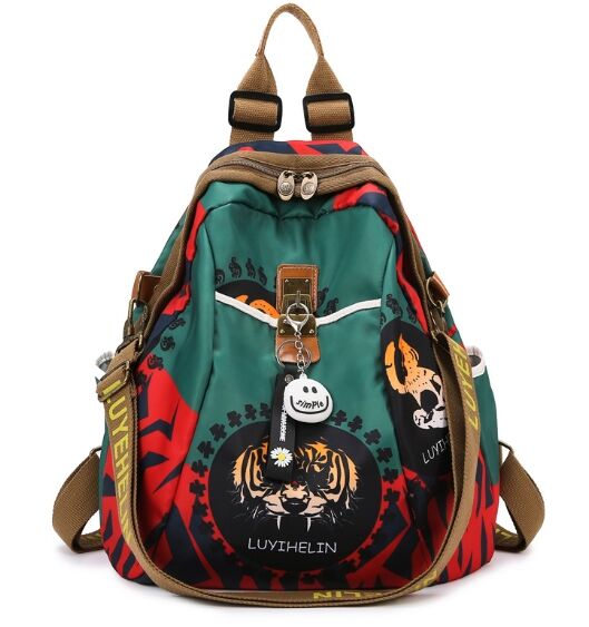 COSMOСOLLECTION_BAGS Рюкзак из нейлона с принтом вместительный, как на фото