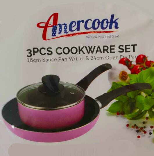 Набор Amercook сковорода 24 см+ковш с крышкой 16 см
