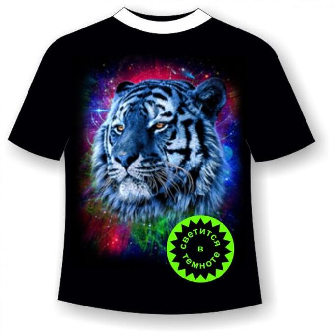Мир Маек Подростковая футболка Тигр радуга 1028