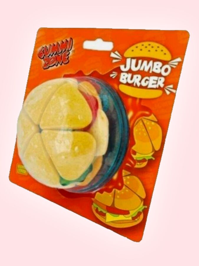 Гигантский мармеладный бургер со вкусом фруктов GUMMI ZONE Джамбо Бургер 88 гр