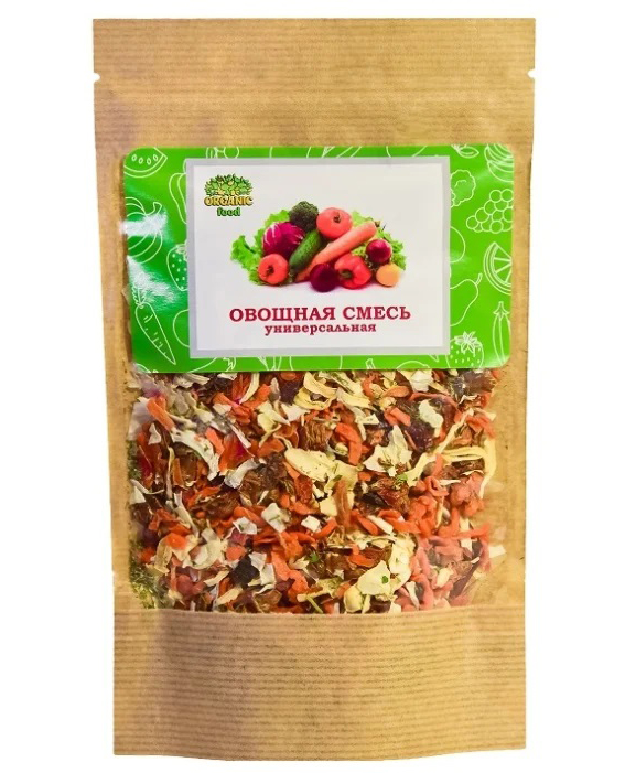 ORGANIC FOOD Смесь овощей универсальная (томат, паприка, лук, морковь, зелень). 100 гр