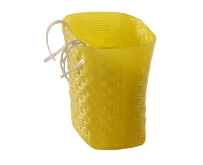 Багажник в виде корзины (пластмассовый) DY-A16 (1/100) жёлтая