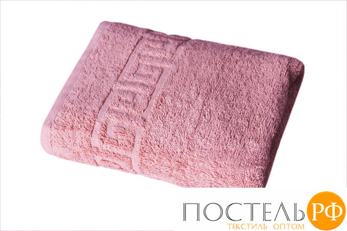 Традиции текстиля Полотенце махровое гладкокрашеное 40х67, 100 % хлопок, пл. 400 гр./кв.м. &quot;Розовый (Pink ledy)&quot;