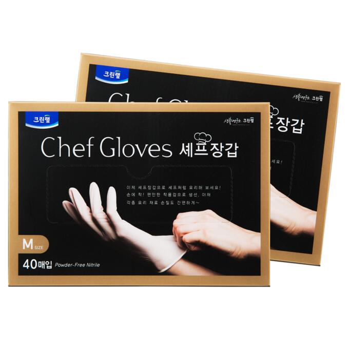 Clean Wrap Перчатки для приготовления пищи (тонкие, неопудренные) белые  размер М, 20 штук