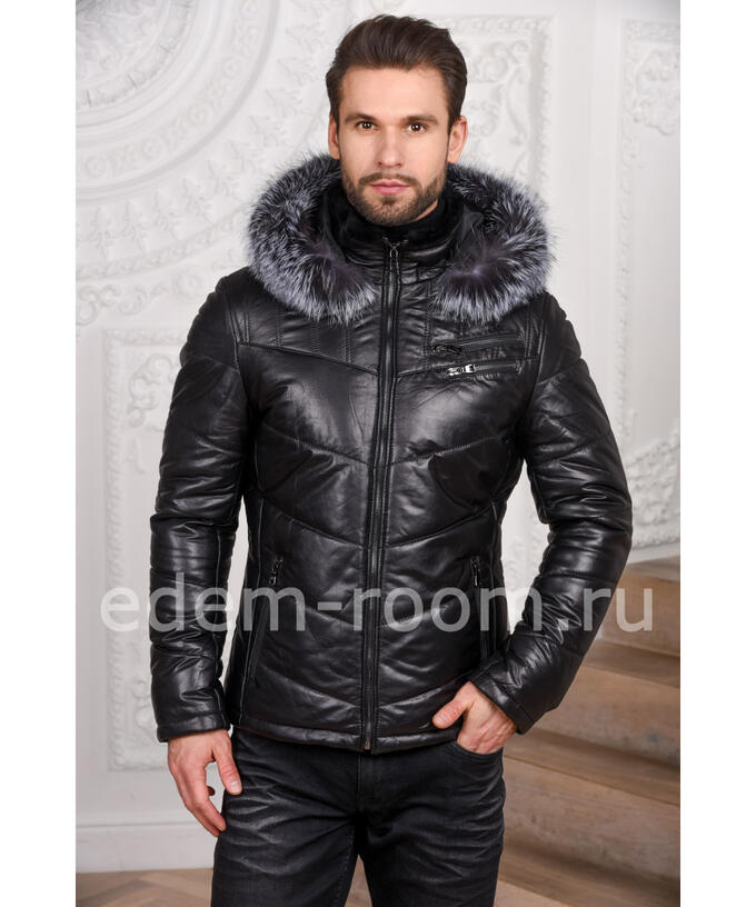 Кожаная мужская кожаная куртка - Зима 2019Артикул: C-52805-CH