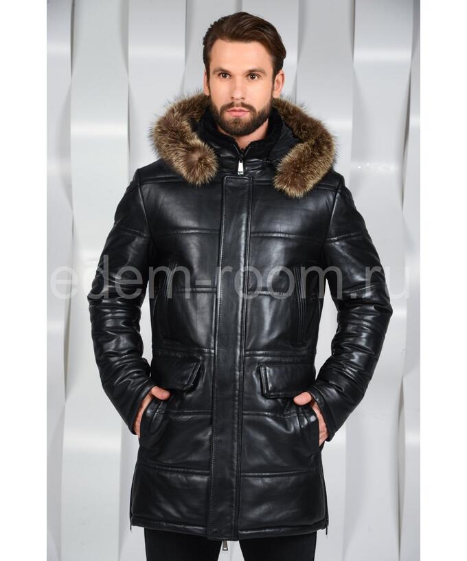 Мужская кожаная куртка с мехомАртикул: I-8809-1-EN