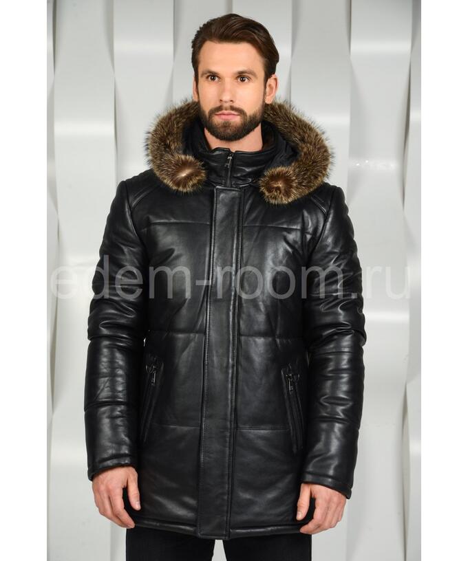 Зимняя мужская куртка с меховым капюшономАртикул: I-13394-EN