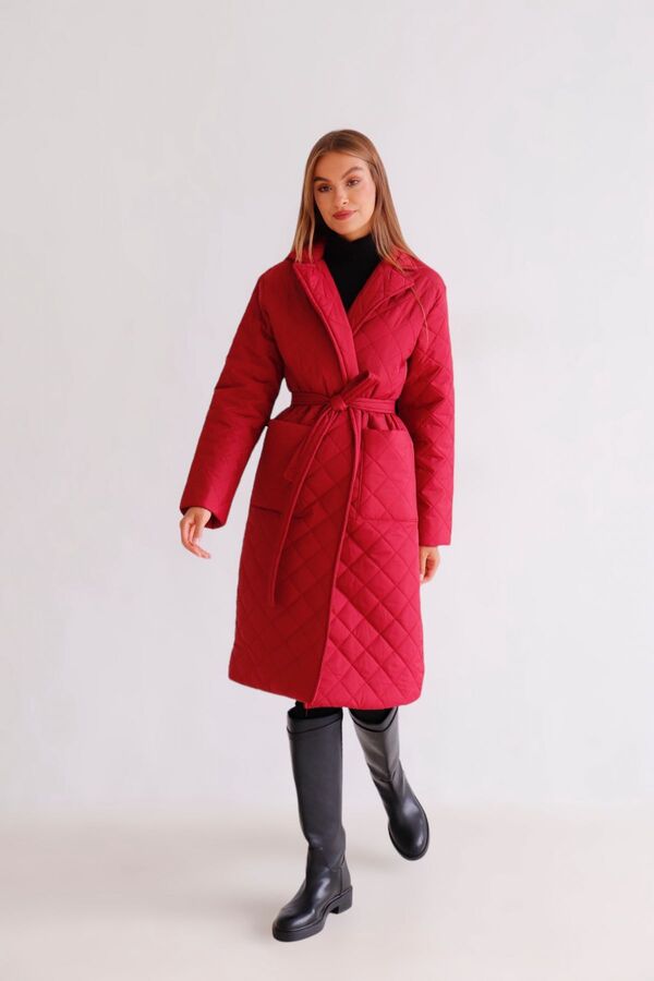 martichelli 8507 Пальто стёганое ягодное (остаток: 46)