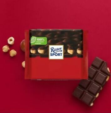 RITTER SPORT Шоколад Риттер Спорт Цельный Лесной Орех Темный 100 г