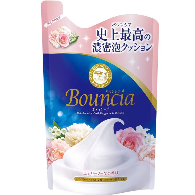 COW BOUNCIA  Жидкое мыло для тела увлажняющее с ароматом цветов, 360мл,смен уп