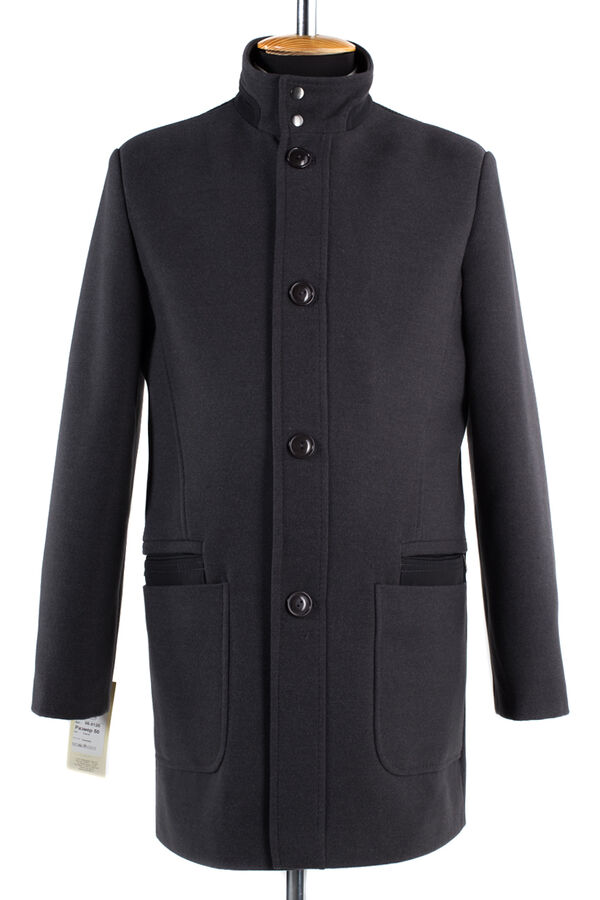 06-0120 Пальто мужское демисезонное (Рост 176) Пальтовая ткань серый