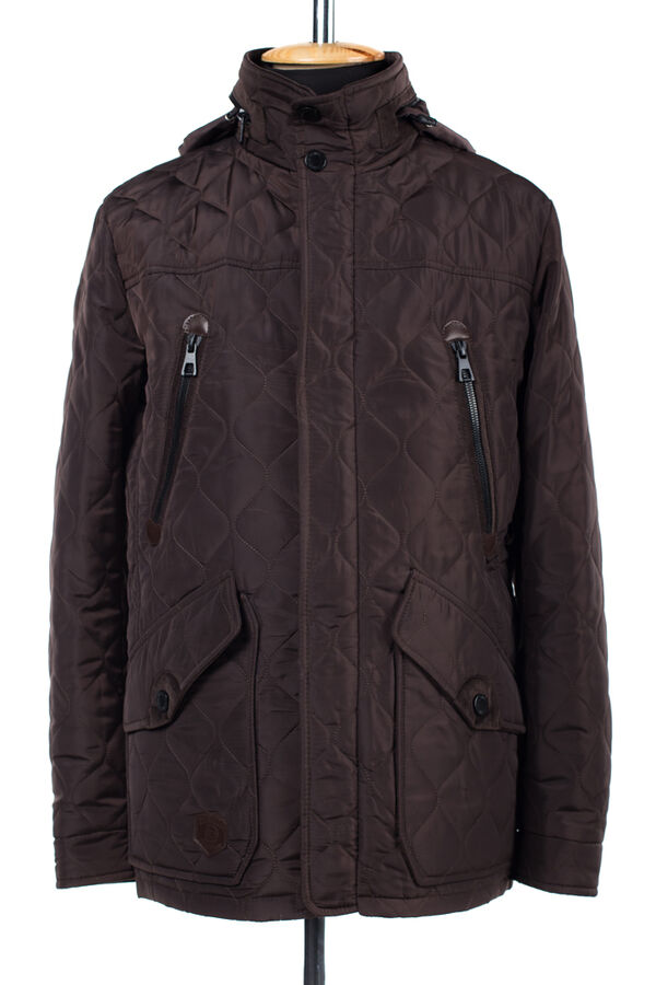 06-0192 Куртка мужская демисезонная (синтепон 100) Плащевка коричневый