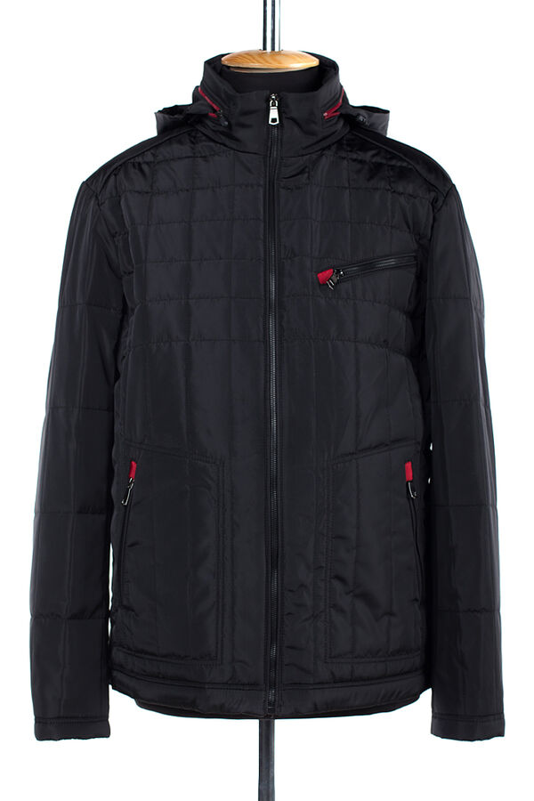 06-0212 Куртка мужская демисезонная (синтепон 100) Плащевка черный