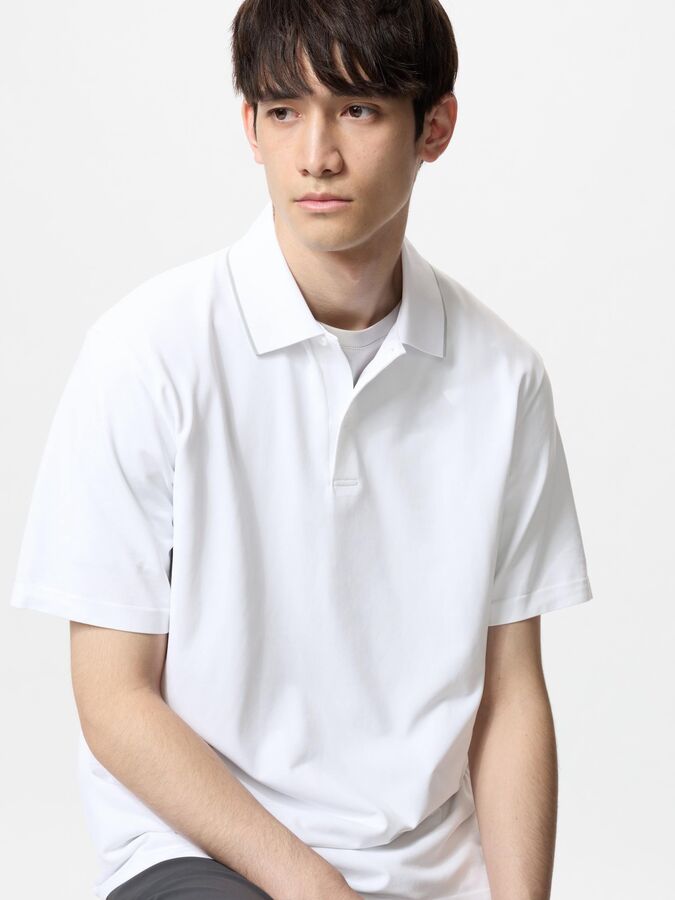 UNIQLO - футболка-поло с функцией Dry Ex - 00 WHITE