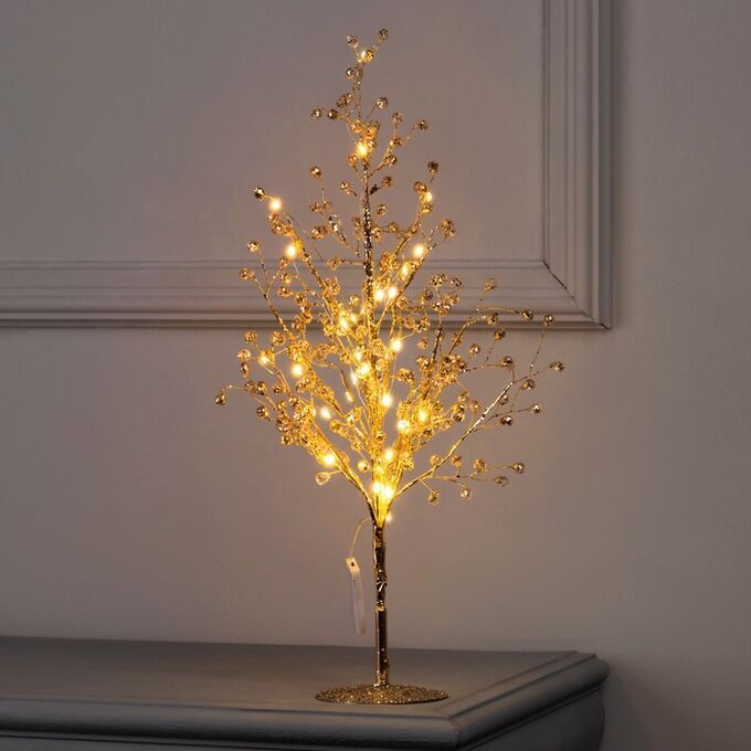 Luazon Lighting Фигура светодиодная «Бусины» 48x30x3 см, 20 LED, батарейки CR2032x2 (в комплекте), свечение тёплое белое