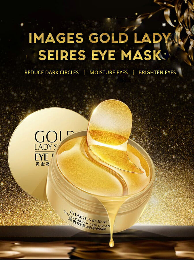 Гидрогелевые патчи с золотом IMAGES Gold Lady Series Eye Mask 60 шт.