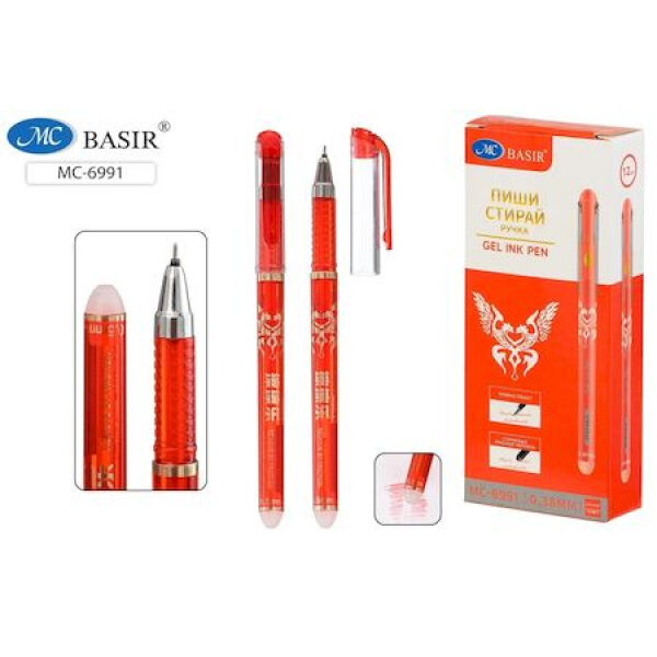 Ручка гелевая &quot;Пиши-стирай&quot; &quot;CLASSIC&quot; красная 0.38 мм MC-6991/красн/ Basir