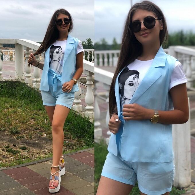 Костюм из шорт и футболки