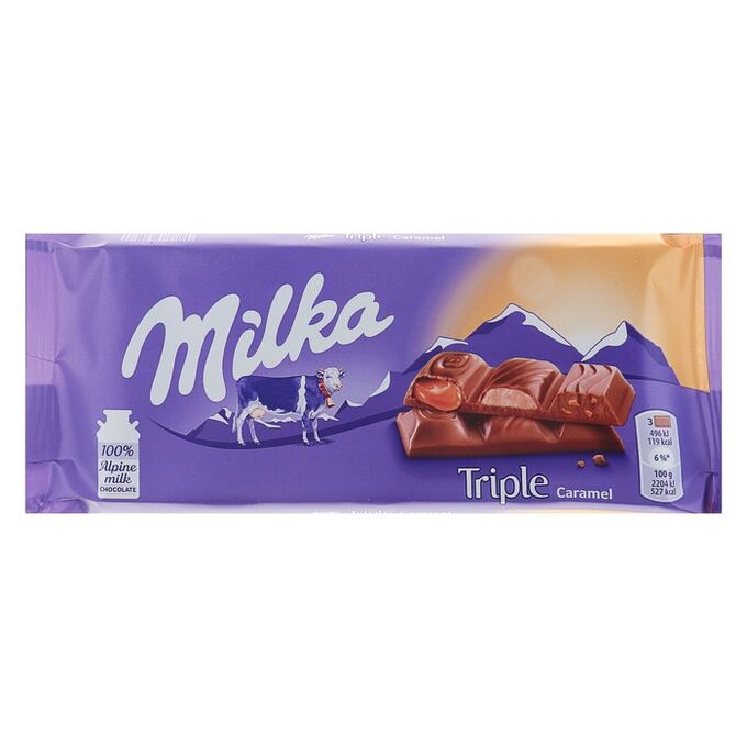 Шоколад Milka трипл Чоко, 90 г