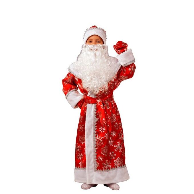 Batik Детский карнавальный костюм «Дедушка Мороз», сатин, р. 34, рост 134 см