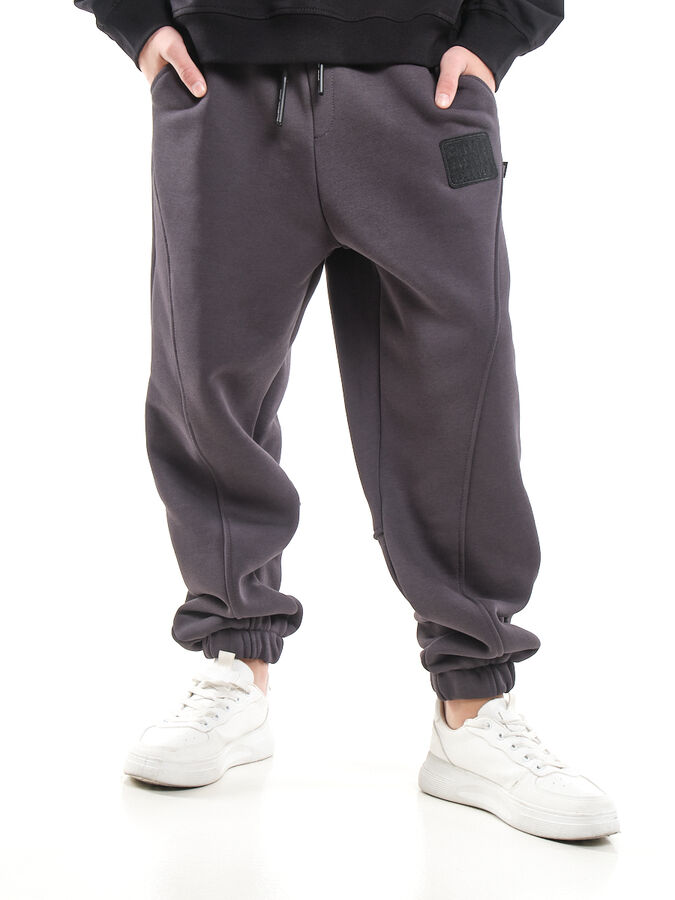Mini Maxi Брюки с шевроном (128-146см) 22-7683-2(3) темный графит