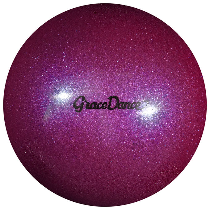 Grace Dance Мяч для художественной гимнастики, блеск, 18,5 см, 400 г, цвет сиреневый