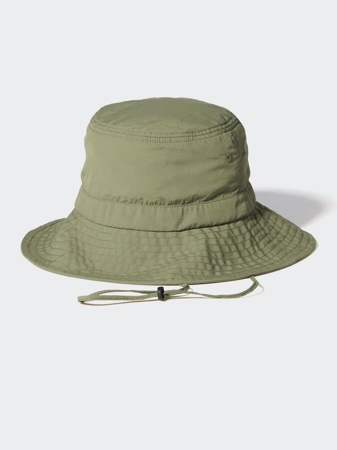 UNIQLO - нейлоновая панама с защитой от UV-лучей и регулируемым шнурком - 56 OLIVE