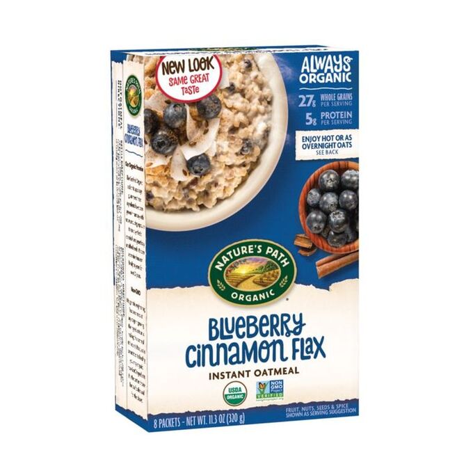 ОВСЯНАЯ КАША ОРГАНИЧЕСКАЯ БЫСТРОГО ПРИГОТОВЛЕНИЯ, OPTIMUM POWER® BLUEBERRY CINNAMON FLAX, 320Г