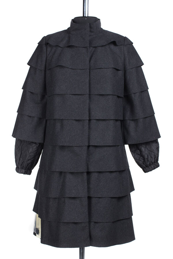 01-05175 Пальто женское демисезонное сукно темно-серый