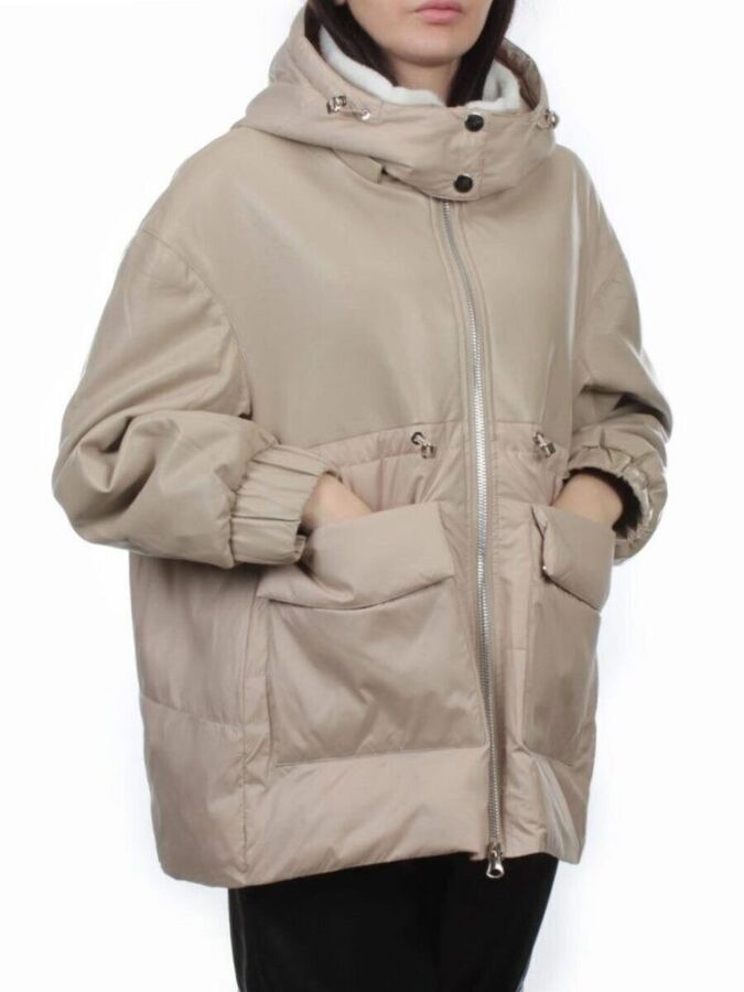 optrf.ru H24-210 BEIGE Куртка демисезонная женская (100 гр. холлофайбер)