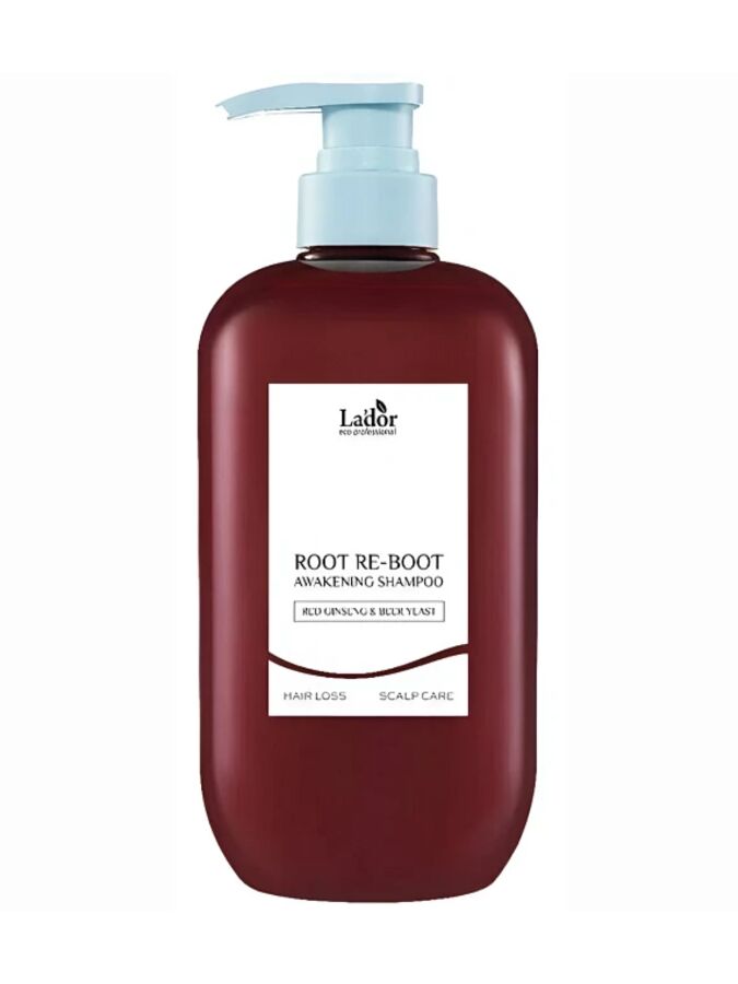 Lador Shampoo Root Re-Boot Awakening Red Ginseng &amp; Beer Yeast Шампунь для роста волос с красным женьшенем, 800 мл