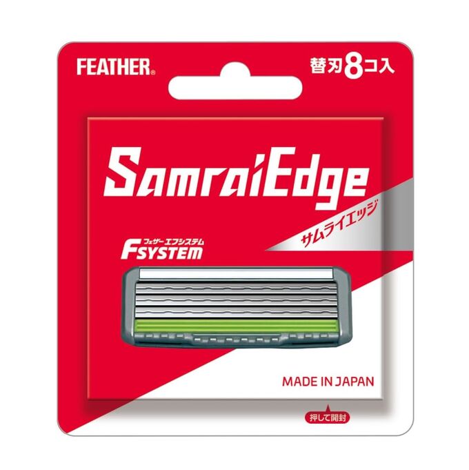 Запасные кассеты с тройным лезвием для станков Feather «Samrai Edge» 8 шт.
