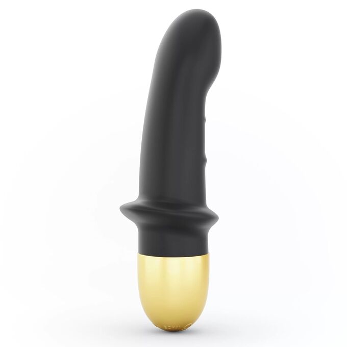 Игрушки Китай Черный вибратор Mini Lover Black 2.0 - 16,5 см.