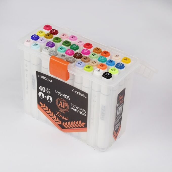 Superior Набор маркеров профессиональных двусторонних 40штук/40 цветов, MS-898