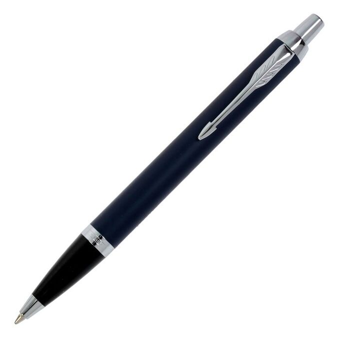 Ручка шариковая Parker IM Core Matte Blue CT M, корпус из латуни синий матовый/ хром, синие чернила (1931668)