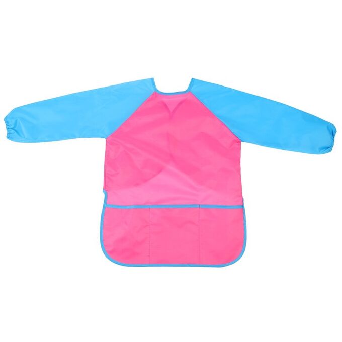 Фартук детский для творчества с рукавами и карманами, на липучке, размер S, цвет розовый
