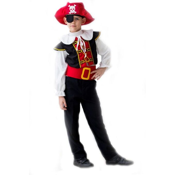 Карнавальный костюм &quot;Пират со шляпой&quot;, 3-5 лет, рост 104-116