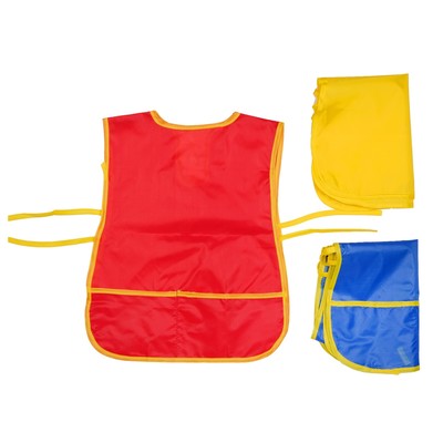 Фартук детский для творчества с карманами, на завязках, размер S, цвета МИКС