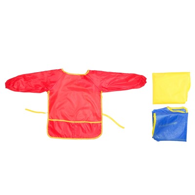 Фартук детский для творчества с рукавами и карманами, на завязках, размер S, цвета МИКС