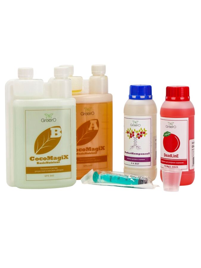 Kataoka & Co., Ltd. Удобрение для гидропоники &quot;GroBro&quot; &quot;GroBro&quot; набор CocoMagiX BASIC Pack, 1000мл