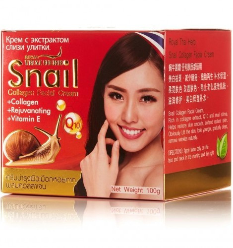 КРЕМ ДЛЯ ЛИЦА омолаживающий с муцином улитки Royal Thai Herb Snail Cream